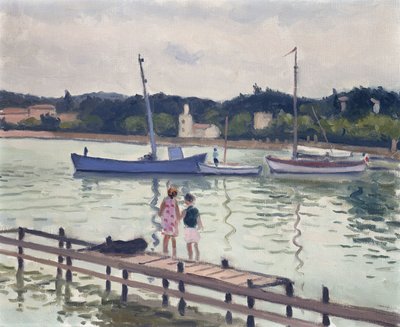 Los niños y los veleros; Les Enfants a Porquerolles de Albert Marquet