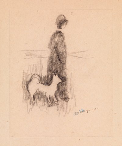 Figura con perro (dibujo sobre papel) de Albert Marquet