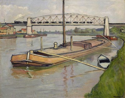 Paisaje con barcaza, Puerto de Conflans de Albert Marquet