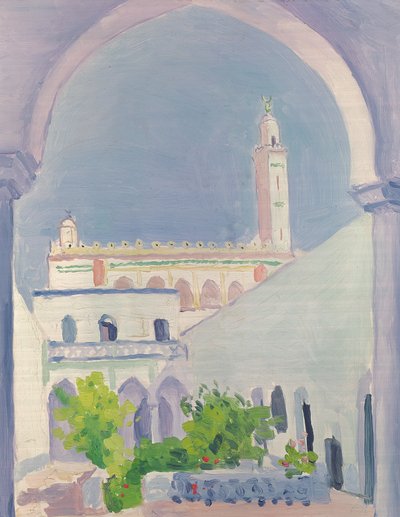 La mezquita de Laghouat, c.1939 (óleo sobre panel de madera) de Albert Marquet