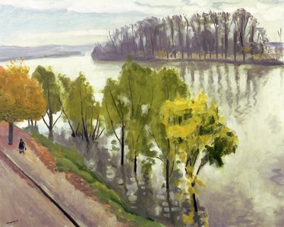 El Sena en La Frette en otoño, c.1939-40 (óleo sobre lienzo) de Albert Marquet