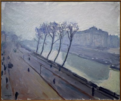 Vista de los muelles del Sena en París de Albert Marquet