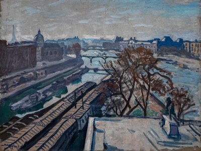 Vista del Sena y del monumento a Enrique IV de Albert Marquet