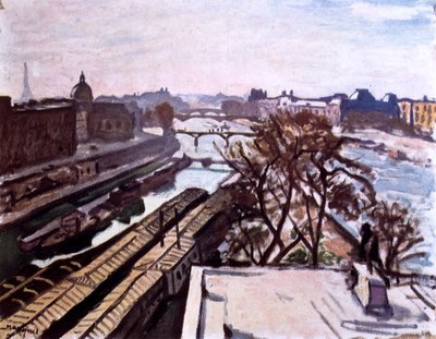 Vista del Sena y el Monumento a Enrique IV, c. 1906 de Albert Marquet
