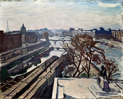 Vista del Sena y la Estatua de Enrique IV, c. 1906 de Albert Marquet