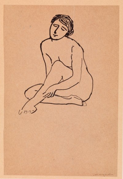 mujer - desnudo sentado de Albert Marquet