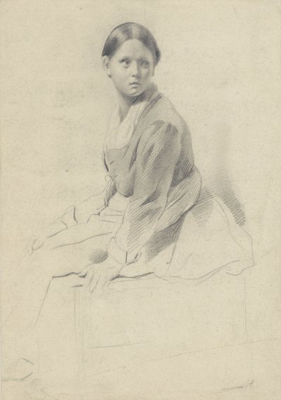 Mujer joven sentada de Albert  Neuhuys