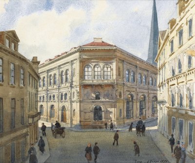 Vista de la Bolsa de Riga de Albert Nikolaevich Benois