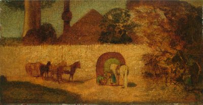 Junto a la tumba del Profeta, c.1882 (óleo sobre tabla) de Albert Pinkham Ryder