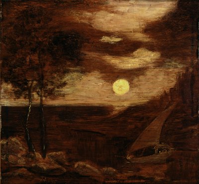 El barco de los enamorados de Albert Pinkham Ryder