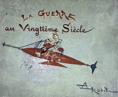 Un dirigible - en “la guerra en el siglo XX” por Robida de Albert Robida