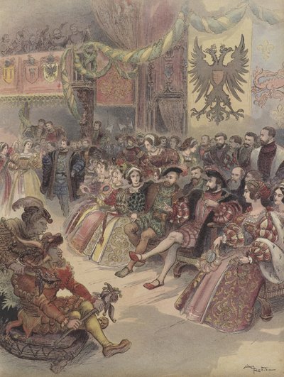 Baile en la corte de Albert Robida