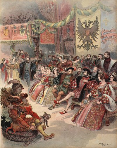 Baile en la corte, ilustración de 