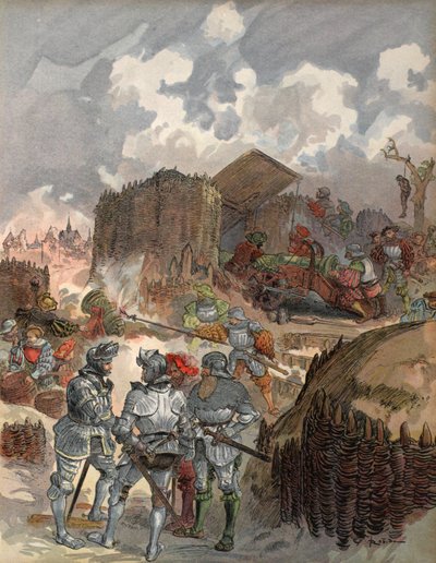 Bayard en el sitio de Mezieres, ilustración de 
