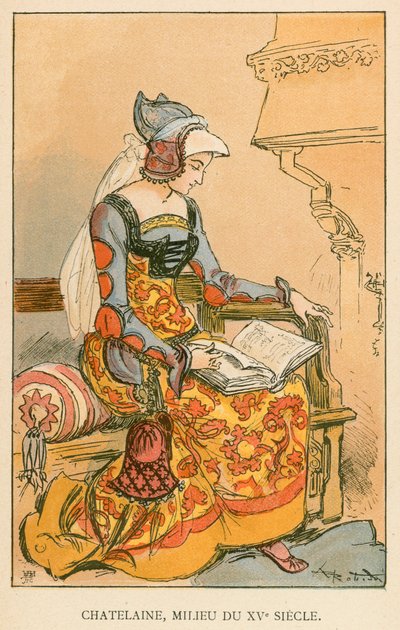 Chatelaine, mediados del siglo XV de Albert Robida