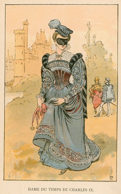 Dama del Tiempo de Carlos IX de Albert Robida