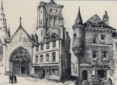 Grand rue de Guingamp en el departamento de Côtes-d