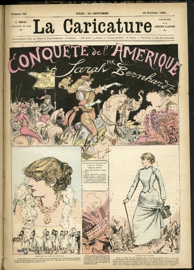 Ilustración de Albert Robida (1848-1926) para la portada de La Caricatura (1880) de Albert Robida