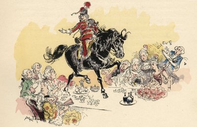 Ilustración de Albert Robida en “Historia y Aventuras del Barón de Munchausen”, H. Laurens Ed., finales del siglo XIX. de Albert Robida