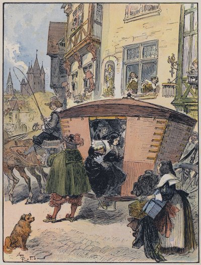 Ilustración para Le Capitaine Bellormeau por y ilustrado por A Robida de Albert Robida