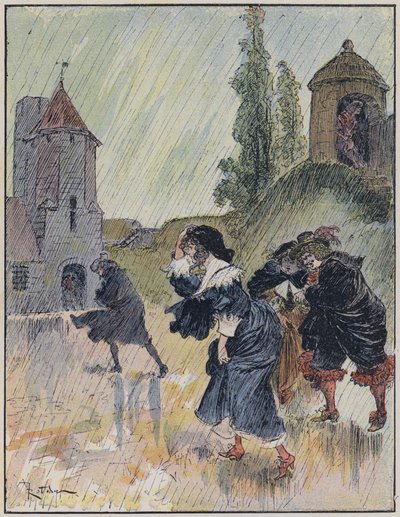 Ilustración para Le Capitaine Bellormeau por y ilustrado por A Robida de Albert Robida
