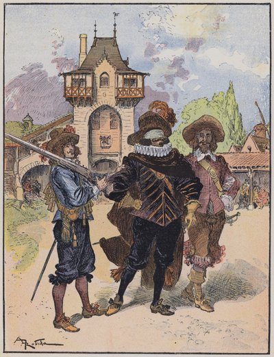 Ilustración para Le Capitaine Bellormeau por y ilustrado por A Robida de Albert Robida