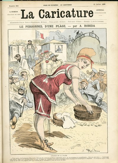 Ilustración de Albert Robida (1848-1926) para la manta de La Caricature (1880) de Albert Robida