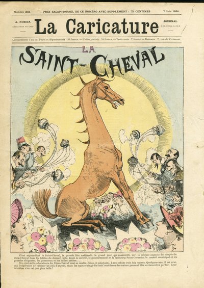 Ilustración de Albert Robida (1848-1926) para la portada de La Caricatura (1880) de Albert Robida