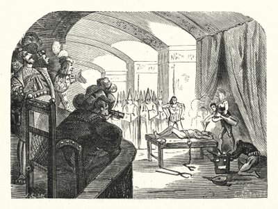 La Inquisición en Francia bajo el reinado de Francisco I (grabado) de Albert Robida