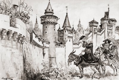 La Harangue Faite Par Ulric Gallet A Picrochole o la arenga pronunciada por Ulric Gallet a Picrochole. de Albert Robida