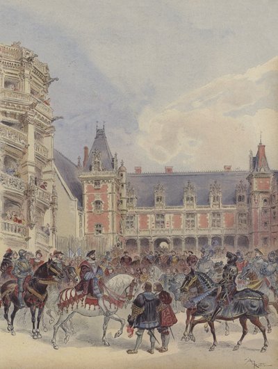 La corte en los castillos del Loira de Albert Robida