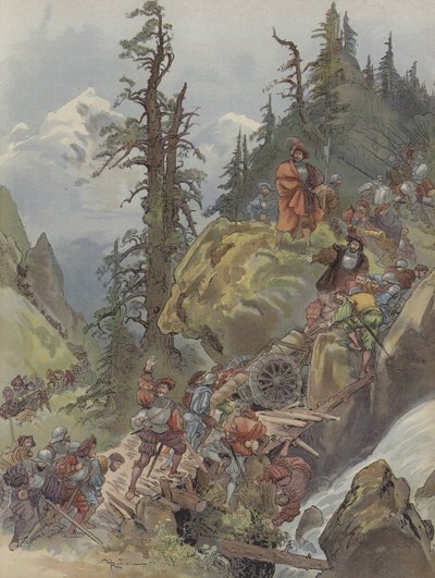 El paso de los Alpes de Albert Robida