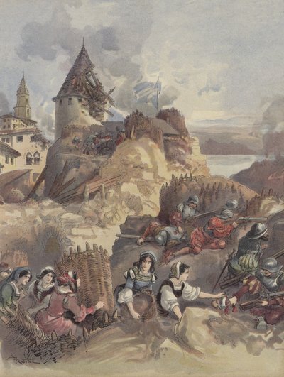 Las mujeres en el sitio de Marsella de Albert Robida