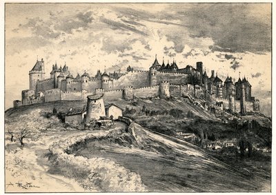 Ciudad medieval de Carcasona de Albert Robida
