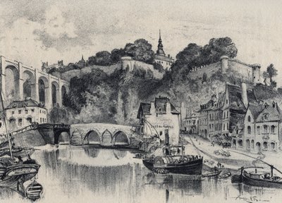 La Ciudad de Dinan - Vieja Francia - Bretaña - texto, dibujos y litografías, por Albert Robida (1848-1926) sin fecha finales del siglo XIX de Albert Robida