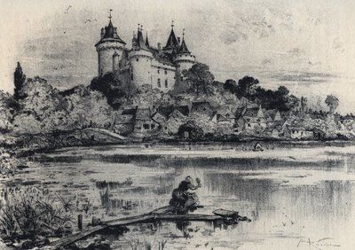 El castillo de Combourg en Ille-et-Vilaine - Vieja Francia - Bretaña - texto, dibujos y litografías, por Albert Robida (1848-1926) sin fecha finales del siglo XIX de Albert Robida