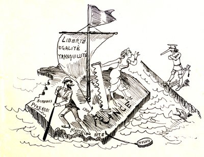 La independencia de Francia (dibujo) de Albert Robida
