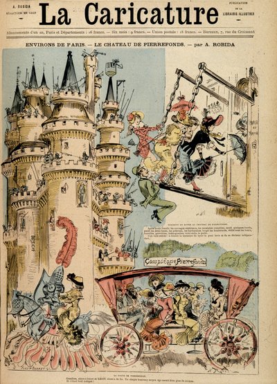 El camino al castillo de Pierrefonds en el Oise (60) de Albert Robida