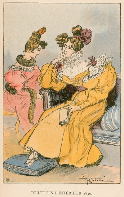 Toilettes de interior 1830 de Albert Robida