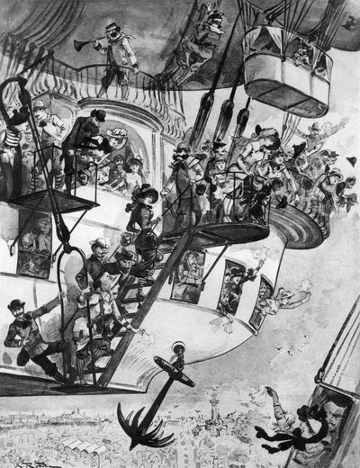 El transporte del futuro de Albert Robida