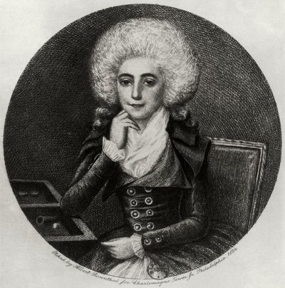 Retrato de Marie-Madeleine Pioche de La Vergne (grabado) de Albert Rosenthal