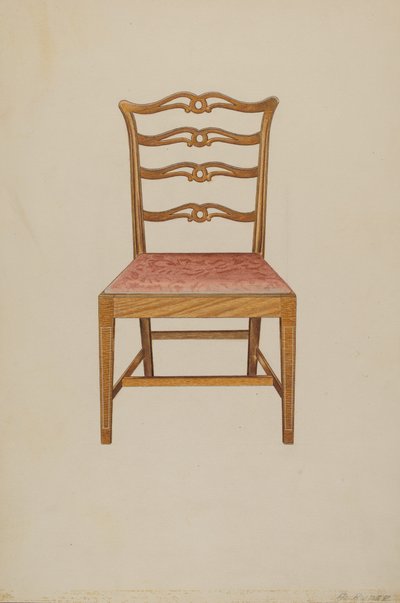 Silla de respaldo de escalera de Albert Ryder