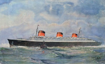Viaje inaugural del SS Normandie desde Le Havre, 29 de mayo de Albert Sébille