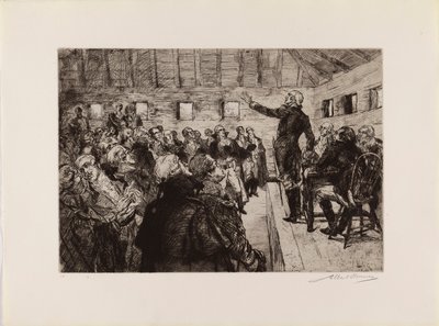 Washington impide una dictadura militar (de la carpeta "The Bicentennial Pageant of George Washington") de Albert Sterner
