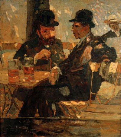 En el jardín de cerveza de Albert Weisgerber