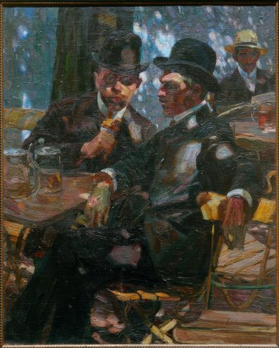 En el jardín de cerveza de Albert Weisgerber