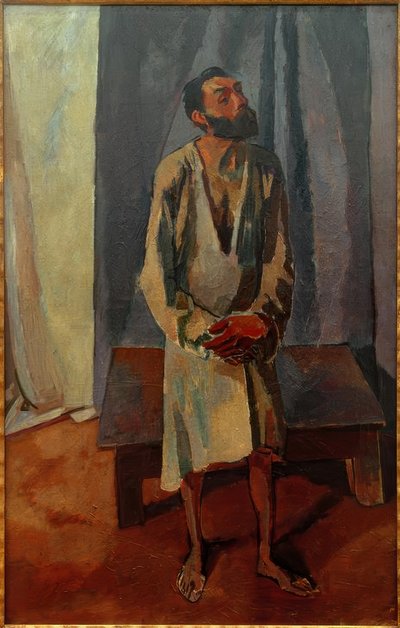 Hombre en camisa (El modelo) de Albert Weisgerber