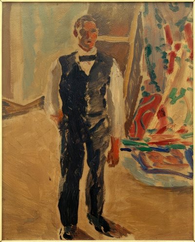 Autorretrato en mangas de camisa de Albert Weisgerber