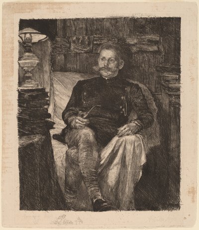 Franz Rose en su estudio de Albert Welti