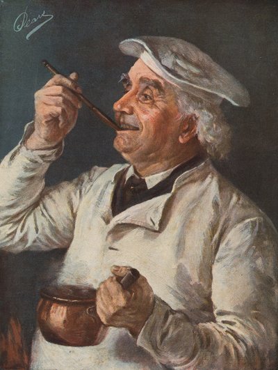 Degustación (litografía en color) de Albert William Holden